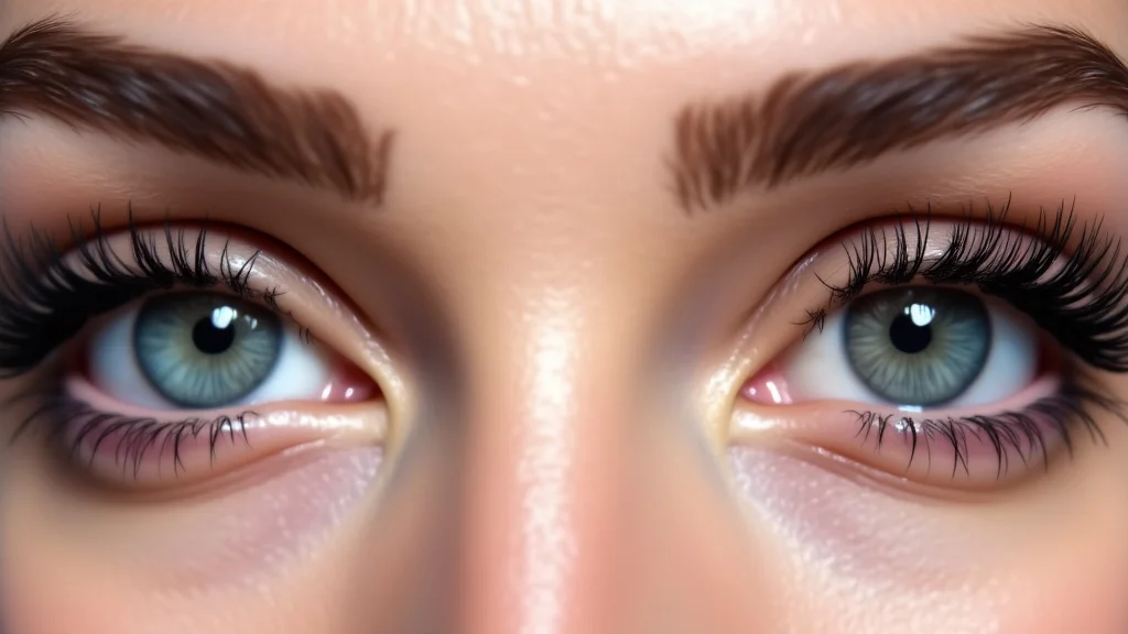 This image shows a woman applying mascara to her eyelash extensions for the best look.