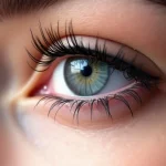 The image shows a close-up of beautiful, natural-looking classic eyelash extensions, perfect for understanding the technique.
